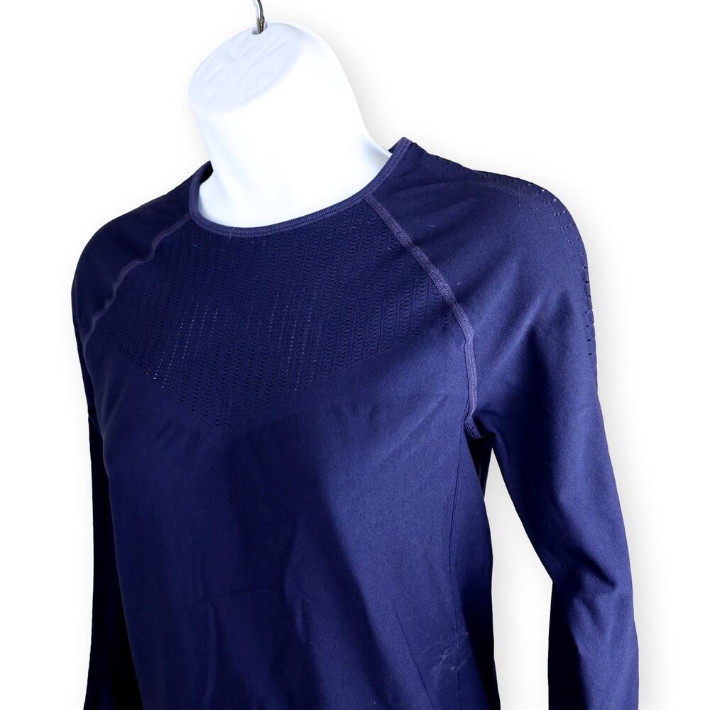 Fabletics Sync Seamless Deep Blue Long Sleeve Kni… - image 2